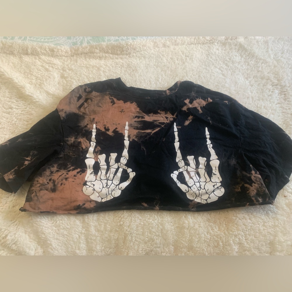 Shein cropped skeleton hands